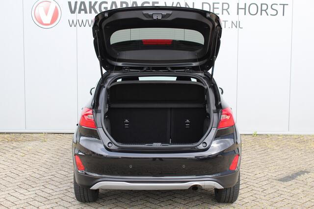 Ford FIESTA 1.0-95pk EcoBoost Active X. Zeer nette Ford Fiesta Active, slechts 41.000km. Autm. airco, All season banden, LM wielen, Stoel-, stuur- en voorraamverw., LED verl., Telefoonvoorb., Navigatie, Cruise control etc.