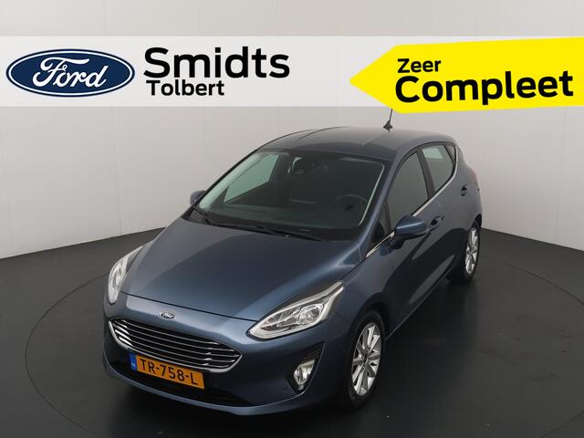 Ford FIESTA EcoBoost 100pk Titanium | Adapt. Cruise | B&O | Trekhaak | Parkeerhulp | Camera | B&O | Apple/Android Carplay |