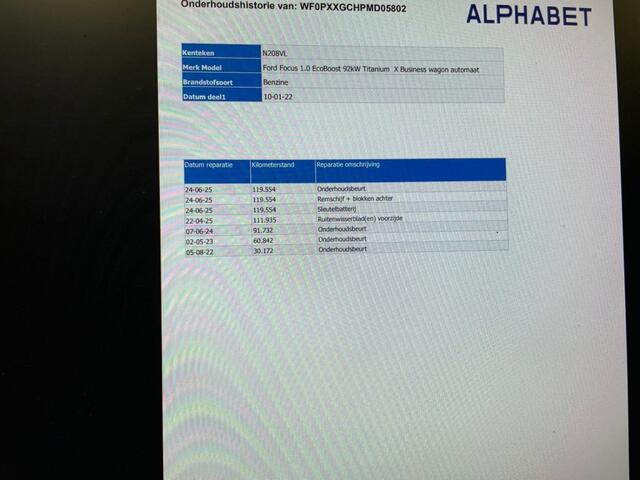 Ford FOCUS Wagon 1.0 EcoBoost Titanium X Business Automaat - Carplay, Navi, Cruise, Clima, Camera