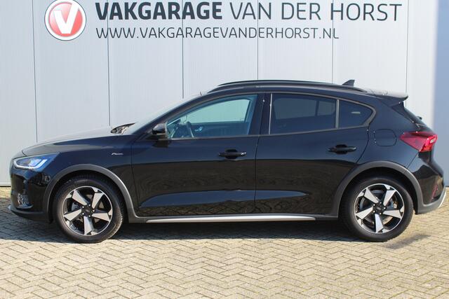 Ford FOCUS 1.0-155pk EcoBoost Mild-Hybrid Active X AUTOMAAT ! In nieuwstaat ! Slechts 6.250km ! Autm. airco dual, stoel-, stuur- en voorraamverw., navigatie, telefoonvoorb., LED verl., camera, parkeersensoren v+a, cruise control, trekhaak etc.