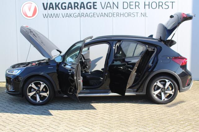Ford FOCUS 1.0-155pk EcoBoost Mild-Hybrid Active X AUTOMAAT ! In nieuwstaat ! Slechts 6.250km ! Autm. airco dual, stoel-, stuur- en voorraamverw., navigatie, telefoonvoorb., LED verl., camera, parkeersensoren v+a, cruise control, trekhaak etc.
