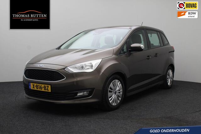 Ford GRAND C-MAX 1.0 Trend 7 Persoons 2018 | Airco | Cruise Control | Carplay | Navigatie | Trekhaak | Goed Onderhouden | Onderhoudshistorie | Stuurwiel Bediening | 2 Sleutels