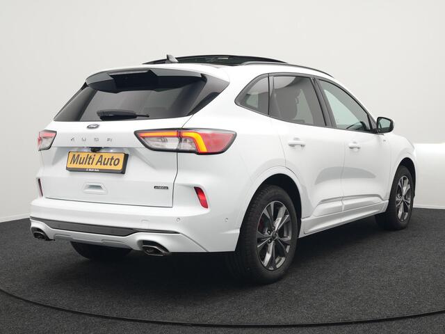 Ford KUGA 2.5 ST-Line Plug in Hybrid 225pk Dealer O.H PHEV | Trekhaak Af Fabriek | Panodak | Head up | Adaptive Cruise | 360 Camera | Sportstoelen Verwarmd | Keyless | Apple Carplay | Navigatie | DAB |
