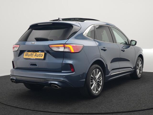 Ford KUGA 2.5 Vignale Plug In Hybrid 225pk Dealer O.H PHEV | Panodak | Head Up | Adaptive Cruise | 360 Camera | Bang & Olufsen Sound | Lederen Sportstoelen Memory & Verwarmd | Keyless | Apple Carplay | Stuur Verwarmd | Blis | Virtual | Navigatie