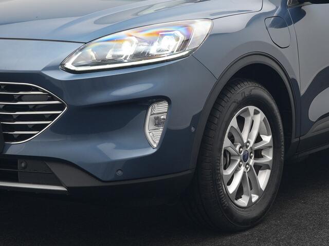 Ford KUGA 2.5 Titanium X Plug In Hybrid 225pk Dealer O.H. PHEV | Trekhaak Af Fabriek | Adaptive Cruise | Head Up | 360 Camera | Verwarmde Lederen Sportstoelen & Stuur | Blis | Navigatie | Keyless | Virtual | DAB |