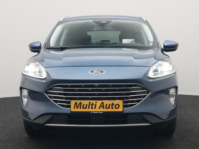 Ford KUGA 2.5 Titanium X Plug In Hybrid 225pk Dealer O.H. PHEV | Trekhaak Af Fabriek | Adaptive Cruise | Head Up | 360 Camera | Verwarmde Lederen Sportstoelen & Stuur | Blis | Navigatie | Keyless | Virtual | DAB |