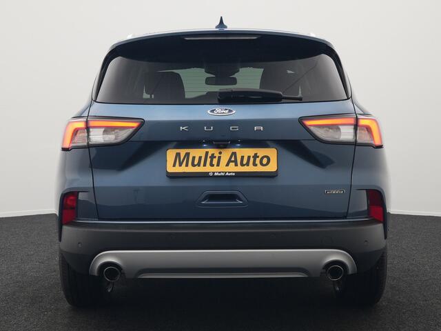Ford KUGA 2.5 Titanium X Plug In Hybrid 225pk Dealer O.H. PHEV | Trekhaak Af Fabriek | Adaptive Cruise | Head Up | 360 Camera | Verwarmde Lederen Sportstoelen & Stuur | Blis | Navigatie | Keyless | Virtual | DAB |