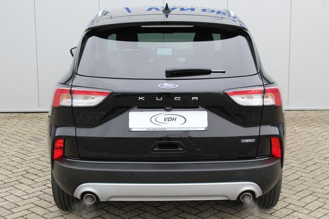 Ford KUGA 2.5-225 pk PHEV Titanium X. Hybride rijden voor een reële prijs ! Stoel-, stuur- en voorraamverw., navigatie, telefoonvoorb., B&O soundsyst., side- en lane assist, adaptieve cruise cntrl, elektr. achterklep, elektr. verstelb., best. stoel, lm wielen, keyl