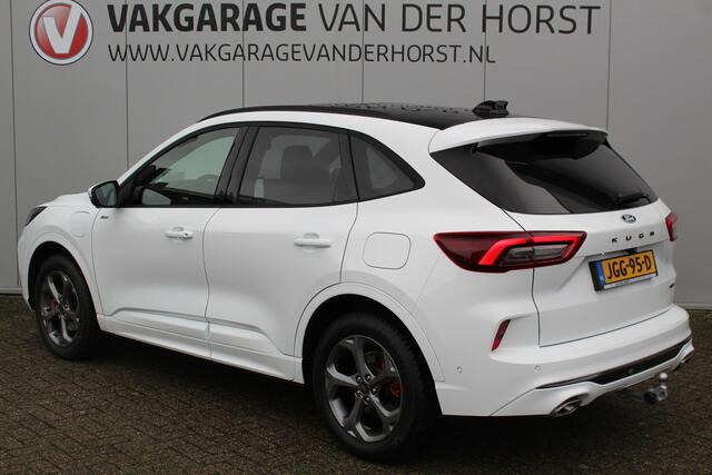 Ford KUGA 2.5-243pk PHEV ST-Line X. Van ¤. 54.937,- voor ¤. 43.735,- ! Trekgewicht van 2.100kg ! Elektr. verstelb. AGR stoelen voor, Stoel-, stuur-, voorraam- en achterbank verwarming, Elektr. panorama/schuif-kanteldak , Trekhaak elektr. wegklapbaar, B&O soundsyst.