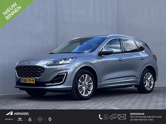 Ford KUGA 2.5 PHEV Vignale Automaat / 1.500 kg trekgewicht / Leder / Adaptieve CC / Dode hoek detectie / Parkeer assistent / Stuur-, stoel- en achterbankverwarming / B&O sound / Navigatie / Apple Carplay Android / 18" LM wielen / Inclusief winterwielen /