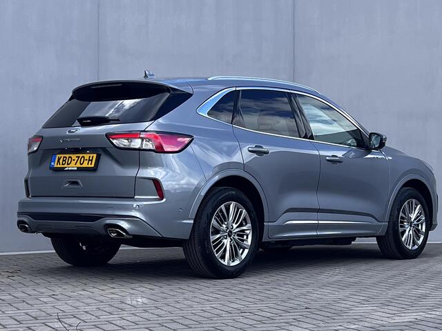 Ford KUGA 2.5 PHEV Vignale Automaat / 1.500 kg trekgewicht / Leder / Adaptieve CC / Dode hoek detectie / Parkeer assistent / Stuur-, stoel- en achterbankverwarming / B&O sound / Navigatie / Apple Carplay Android / 18" LM wielen / Inclusief winterwielen /
