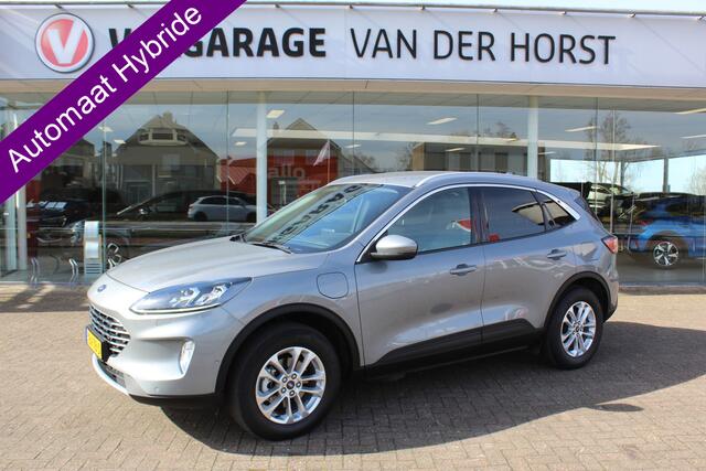 Ford KUGA 2.5-225 pk PHEV Titanium X Plug-in Hybrid. Hybride rijden voor een reëel bedrag ! Adapt. cruise cntrl, Autm. airco, Side- en lane assist, Stoel-, stuur-, voorraam- en achterbank verwarming, Camera v+a, LM wielen, metallic lak, navigatie, telefoonvoorb., B