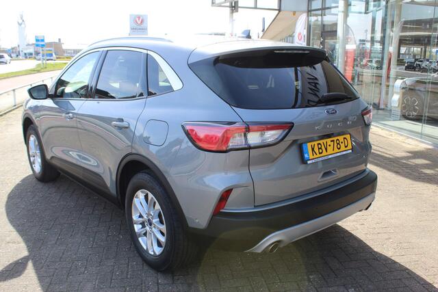 Ford KUGA 2.5-225 pk PHEV Titanium X Plug-in Hybrid. Hybride rijden voor een reëel bedrag ! Adapt. cruise cntrl, Autm. airco, Side- en lane assist, Stoel-, stuur-, voorraam- en achterbank verwarming, Camera v+a, LM wielen, metallic lak, navigatie, telefoonvoorb., B