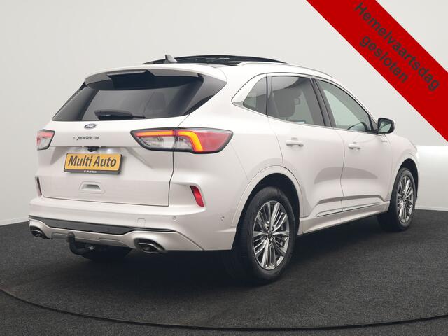 Ford KUGA 2.5 Vignale PHEV 225pk Dealer O.H. | Trekhaak Afn. | Panodak | Adaptive Cruise | Head Up | 360 Camera | Bang & Olufsen | Lederen Sportstoelen Memory & Verwarmd | Keyless | Achterbank Verwarmd | Blis | Stuur Verwarmd | Navigatie | DAB | Plug In Hybrid |