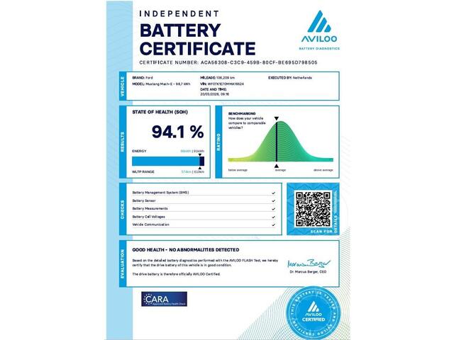 Ford MUSTANG Mach-E EXTENDED RWD 98kWh/ TECHNOLOGY PACK PLUS/ SOH 94%