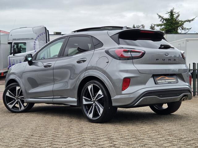 Ford PUMA 1.0 EcoBoost ST-Line X PANORAMADAK|NAVIGATIE|CAMERA|CRUISE CONTROL|HALF/LEDER|ECC/AIRCO|PDC VOOR&ACHTER|STOELVERWARMING&STUUR|19 INCH|DEALERE ONDERHOUDEN Maandag tot Vrijdag geopend van 09.00 tot 20.00 uur en Zaterdag van 09.00 tot 18.00 uur