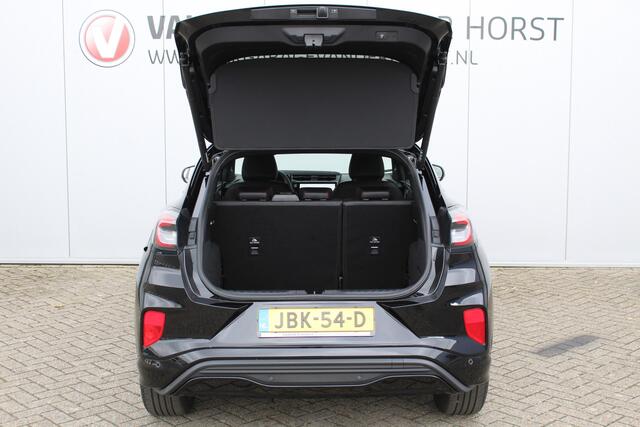 Ford PUMA 1.0-125pk EcoBoost Hybrid ST-Line X. Nieuw model ! Zeer luxe Ford Puma ! Autm. airco, side- en lane assist, elektr. achterklep, LED verl., stoel-, stuur- en voorraamverw., trekhaak+afn.b. kgl, B&O soundsyst., adapt. cruise cntrl, navigatie, telefoonvoorb.