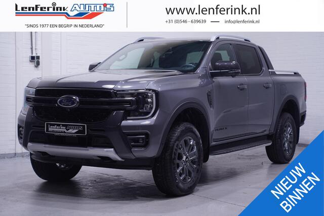 Ford RANGER 3.0 TDCi 240 pk V6 Wildtrack 2-Zits Navi, LED, Elek. Rollcover Laadruimte, 360 Camera, Leder Zwart, Trekhaak 3.500 kg, Nieuw