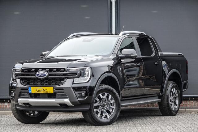 Ford RANGER Wildtrak 2.3PHEV 280Pk Aut. | Plug In Hybride | Double Cab | 5-Persoons | 3.500Kg trekgewicht | Trekhaak | Elek. Rollertop | 18'' | Agate Black