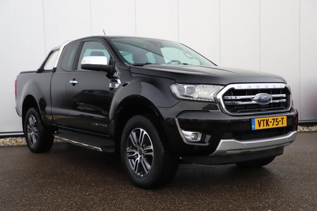Ford RANGER 2.0 EcoBlue Limited Super Cab 170PK Trekhaak Automaat Navigatie Achteruitrijcamera Carplay android Climate Cruise Control 18 inch LMV