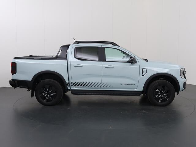 Ford RANGER Stormtrak 2.3 PHEV | 279 PK | DOUBLE CAB | PRO POWER ONBOARD 2.3 kWh | 360 CAMERA | 3500 KG TREKHAAK | ADAPTIEVE CRUISE | LEREN BEKLEDING | NAVIGATIE | STOELVERWARMING | STUURWIELVERWARMING | ELEKRISCHE ROLLER-TOP
