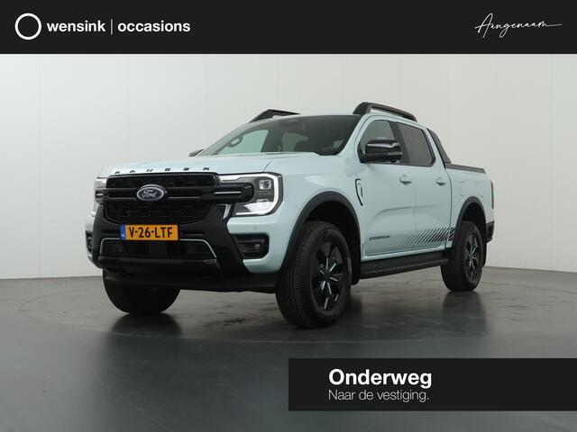 Ford RANGER Stormtrak 2.3 PHEV | 279 PK | DOUBLE CAB | NL AUTO | PRO POWER ONBOARD 2.3 kWh | 360 CAMERA | 3500 KG TREKHAAK | ADAPTIEVE CRUISE | LEREN BEKLEDING | NAVIGATIE | STOELVERWARMING | STUURWIELVERWARMING | ELEKRISCHE ROLLER-TOP