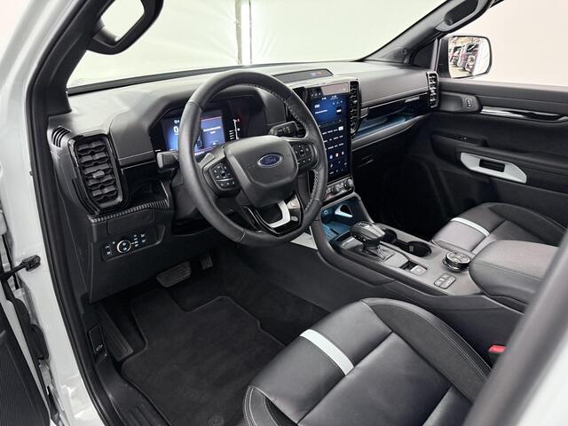 Ford RANGER Stormtrak 2.3 PHEV | 279 PK | DOUBLE CAB | NL AUTO | PRO POWER ONBOARD 2.3 kWh | 360 CAMERA | 3500 KG TREKHAAK | ADAPTIEVE CRUISE | LEREN BEKLEDING | NAVIGATIE | STOELVERWARMING | STUURWIELVERWARMING | ELEKRISCHE ROLLER-TOP