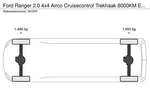 Ford RANGER 2.0 4x4 Airco Cruisecontrol Trekhaak 8000KM EURO 6