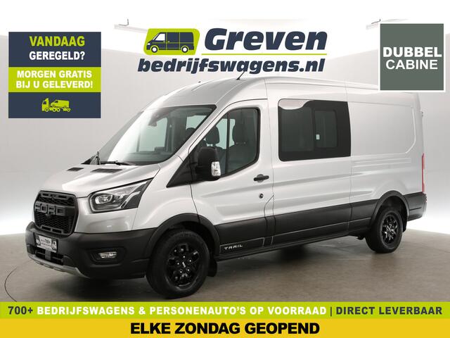 Ford TRANSIT 2.0 TDCI L3H2 TRAIL | DC | 6-Zits | Airco | Camera | Carplay | Cruise | Bi-Xenon | Parkeersens. | Trekhaak