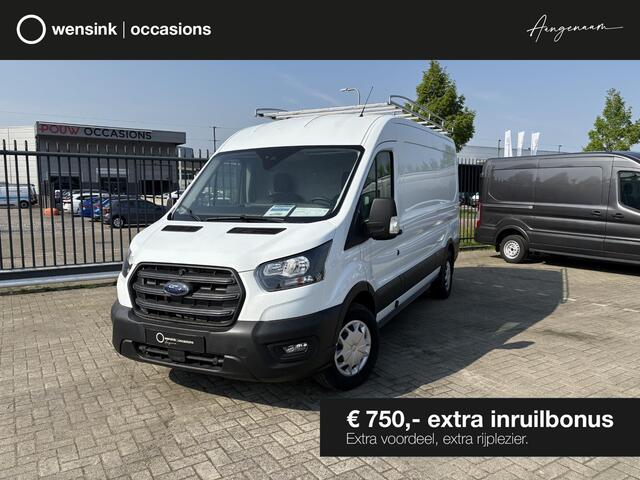 Ford TRANSIT 330 2.0 L3 H2 | TREND | 130 PK FWD | IMPERIAAL | LADDER OP ACHTERDEUREN | BETIMMERDE LAADRUIMTE | NIEUW | AIRCO | CRUISE CONTROL | PARKEERSENSOREN VOOR EN ACHTER | TREKHAAK 2800KG INCL. OPSTAP