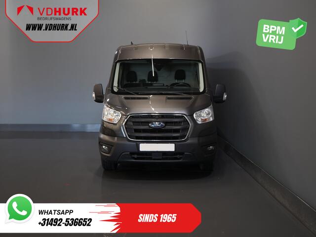Ford TRANSIT 350 2.0 TDCI 170 pk Aut. L2H2 BPM VRIJ! Carplay/ Navi/ Camera/ Inrichting/ Trekhaak/ PDC/ Cruise/ Airco
