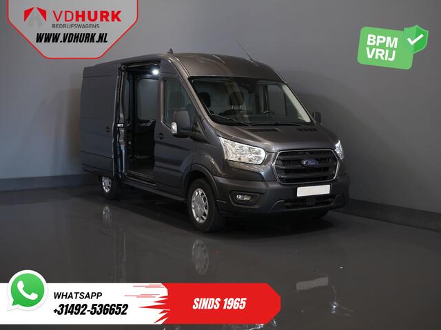 Ford TRANSIT 350 2.0 TDCI 170 pk Aut. L2H2 BPM VRIJ! Carplay/ Navi/ Camera/ Inrichting/ Trekhaak/ PDC/ Cruise/ Airco