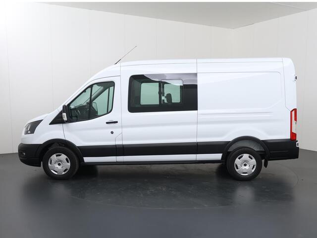 Ford TRANSIT 350 | 2.0 TDCI | L3 H2 | TREND | DUBBEL CABINE | 6-ZITS | CAMERA | VOORRUITVERWARMING | TREKHAAK 2500 KG AHW | AIRCO | CARPLAY ANDROID AUTO | CRUISE CONTROL | LAADRUIMTE PAKKET