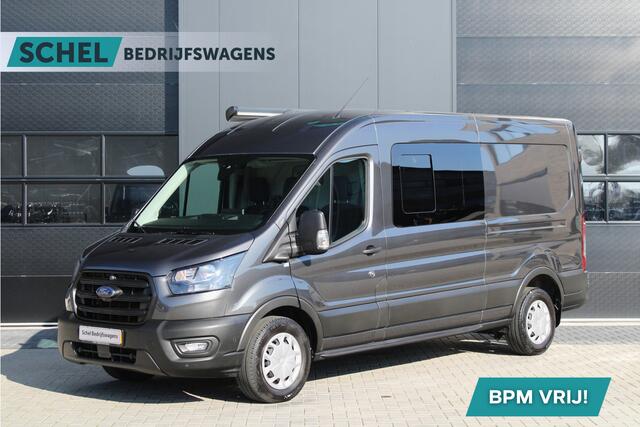 Ford TRANSIT 350 2.0 TDCI L3H2 Trend 130pk - Camper/Grijs Kenteken - Blind Spot - ACC - Trekhaak - Stoelverwarming - Luifel - Rijklaar