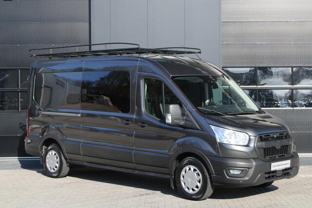 Ford TRANSIT 350 2.0 TDCI L3H2 DC 6Zits Trend 130pk - Trekhaak - Impriaal - Cruise - Raptor Grill - Rijklaar