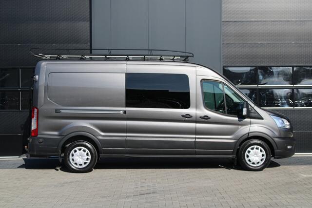 Ford TRANSIT 350 2.0 TDCI L3H2 DC 6Zits Trend 130pk - Trekhaak - Impriaal - Cruise - Raptor Grill - Rijklaar