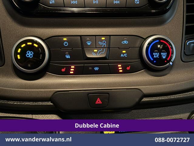 Ford TRANSIT 2.0 TDCI 170pk L4H3 Dubbele Cabine Euro6 Airco | 6-zits | Camera | LED | Apple Carplay Cruisecontrol, Android Auto, Stoelverwarming, Verwarmde Voorruit, Parkeersensoren, Bijrijdersbank