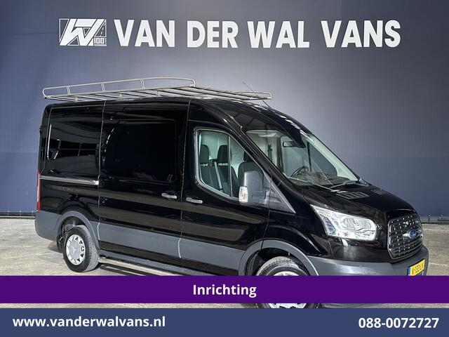 Ford TRANSIT 2.0 TDCI 130pk L2H2 inrichting Euro6 Airco | Camera | Imperiaal | Sidebars | Trekhaak 2540kg Cruisecontrol, Verwarmde Voorruit, Trap, Parkeersensoren, Bijrijdersbank
