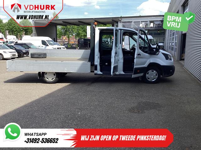 Ford TRANSIT 2.0 TDCI 130 pk DC Dubbel Cabine Open Laadbak/ 7 Pers./ 3.0t Trekverm./ Carplay/ Cruise/ Climate/ Pick Up
