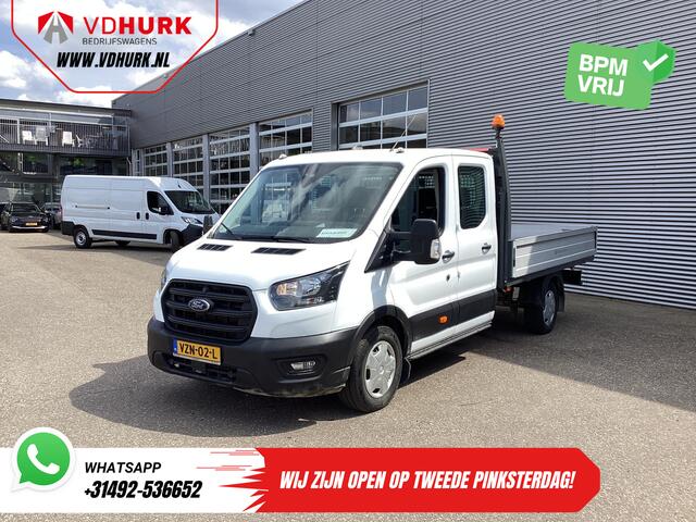 Ford TRANSIT 2.0 TDCI 130 pk DC Dubbel Cabine Open Laadbak/ 7 Pers./ 3.0t Trekverm./ Carplay/ Cruise/ Climate/ Pick Up