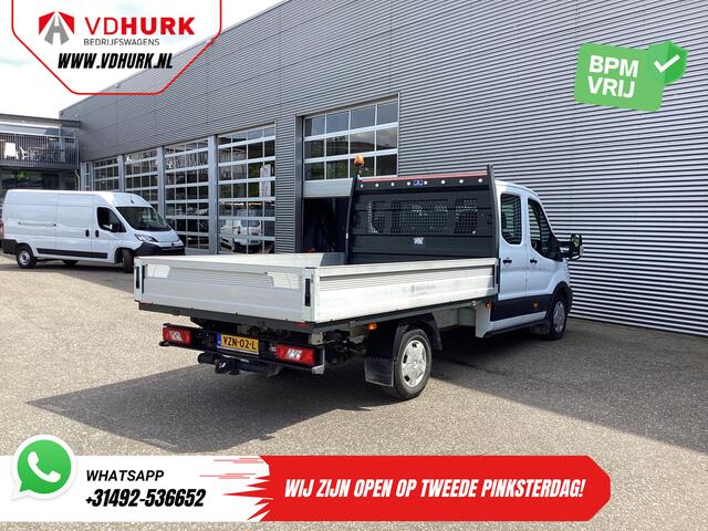 Ford TRANSIT 2.0 TDCI 130 pk DC Dubbel Cabine Open Laadbak/ 7 Pers./ 3.0t Trekverm./ Carplay/ Cruise/ Climate/ Pick Up