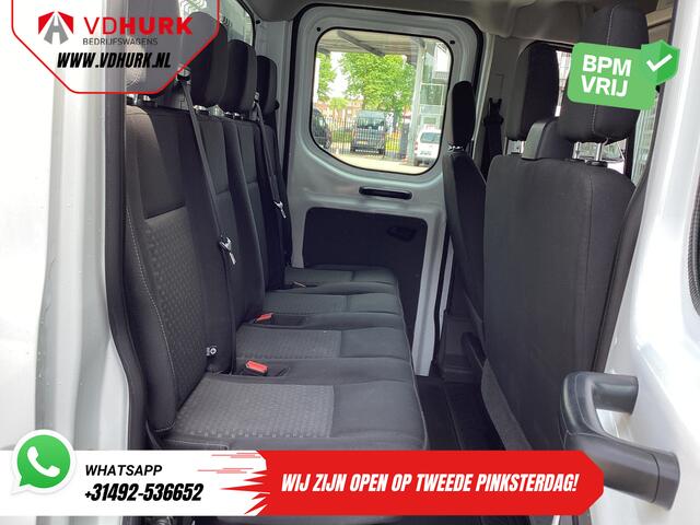 Ford TRANSIT 2.0 TDCI 130 pk DC Dubbel Cabine Open Laadbak/ 7 Pers./ 3.0t Trekverm./ Carplay/ Cruise/ Climate/ Pick Up