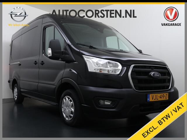 Ford TRANSIT 310 2.0TDCI 130PK L2H2 3-Persoons Navi* Camera Apple Carplay Android Auto Cruise Control Lane Assist Pdc Trend Stoelverwarming Elek.Stoel Wifi DAB Betonplex Vloer Wandbetimmering Schuifdeur 1e Eigenaar Euro 6