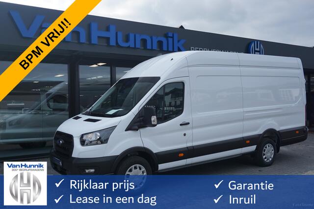 Ford TRANSIT 350L 165PK RWD-10 AUT L4H3 BPM VRIJ!! Navi, Cam, Adap. Cruise, 270° Deur, 3.5T Trekgewicht!! NR. DJ01*