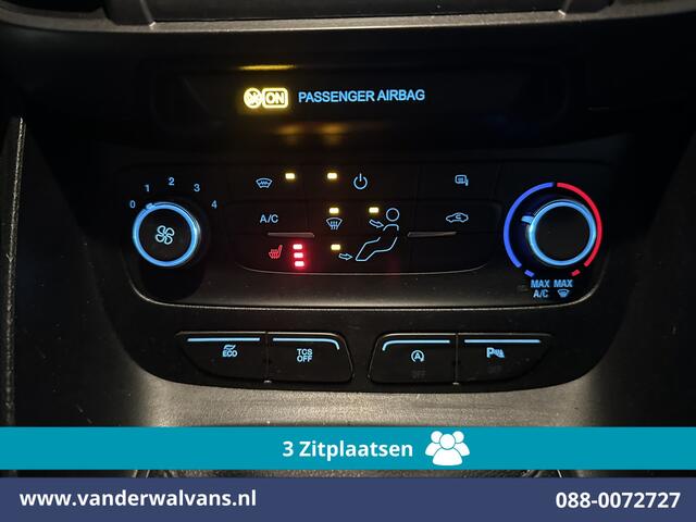 Ford TRANSIT CONNECT 1.5 EcoBlue 120pk L2H1 Euro6 Airco | 3-Zits | Camera | Navigatie | Stoelverwarming | Verwarmde voorruit Parkeersensoren, Bijrijdersbank