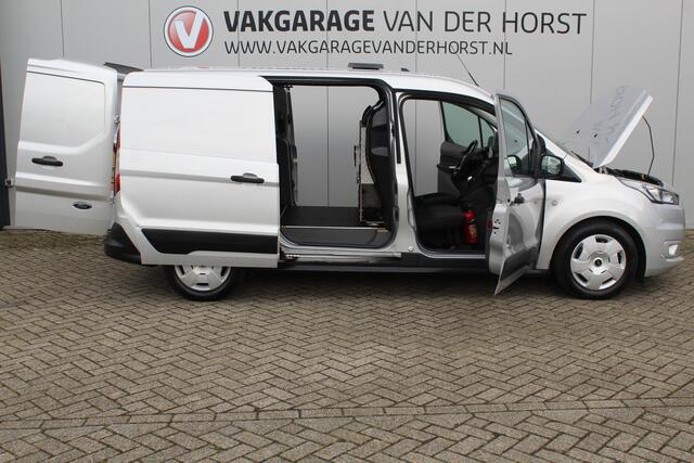 Ford TRANSIT CONNECT 1.5-120pk EcoBlue L2 Trend / 8traps-AUTOMAAT ! Erg nette Ford Transit Connect, laadruimte v.v. van een praktisch inbouw. Autm. airco dual, 3-zits, metallic lak, pdc v+a, Apple carplay, schuifdeur li+re, navigatie, cruise cntrl, stoelverwarming, camera etc