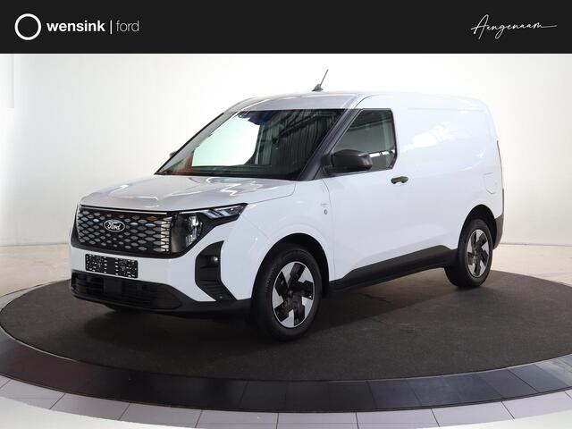 Ford TRANSIT COURIER E-Transit Trend 44 kWh PARKEERSENSOREN V+A, CARPLAY, CRUISE CONTROL, ACHTERUITRIJ CAMERA, 16'' RESERVEWIEL, LED LAADRUIMTEVERLICHTING , LAADVLOERBESCHERMING, RUBBER , TREKHAAK