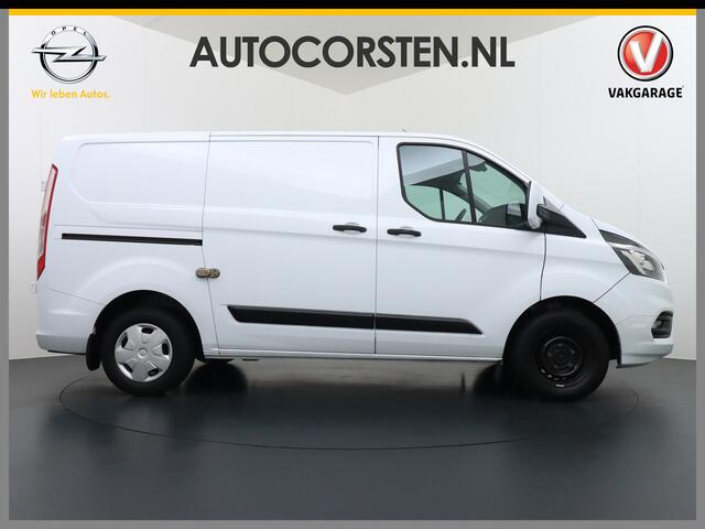 Ford TRANSIT CUSTOM 280 2.0TDCI 3-Persoons Airco Pdc-v+a Trekhaak Cruise Control Voorruitverwarming Trend Regen-Lichtsensor Betonplex Vloer Kastinrichting/Wandbetimmering Schuifdeur Euro 6 360NM Koppel 2.350Kg trekvermogen Zeer Compleet!