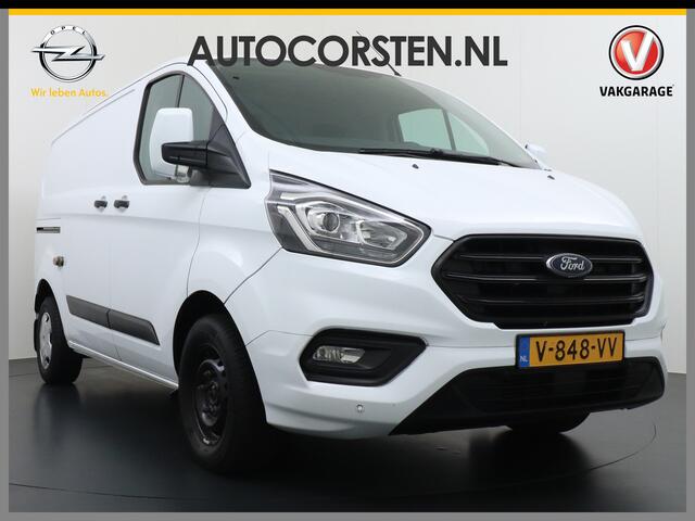 Ford TRANSIT CUSTOM 280 2.0TDCI 3-Persoons Airco Pdc-v+a Trekhaak Cruise Control Voorruitverwarming Trend Regen-Lichtsensor Betonplex Vloer Kastinrichting/Wandbetimmering Schuifdeur Euro 6 360NM Koppel 2.350Kg trekvermogen Zeer Compleet!