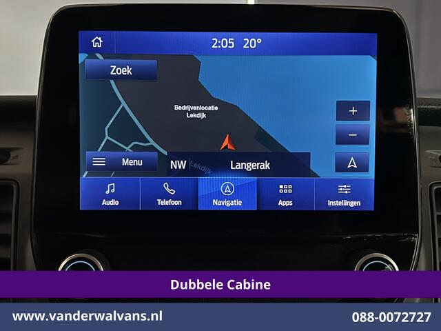 Ford TRANSIT CUSTOM 2.0 TDCI 131pk Automaat L2H1 Dubbele Cabine Euro6 Airco | 5-zits | Camera | Navigatie LED, Cruiscontrol, Stoelverwarming, Verwarmde Voorruit, Parkeersensoren